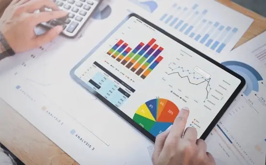 Un graphique sur un Ipad