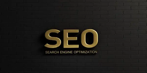 SEO en Or sur un mur de brique