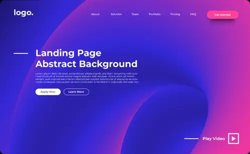 Un esquisse violet et mauve d'une landing page