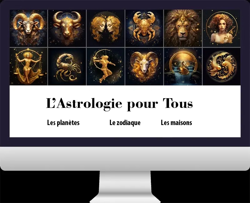 Page d'acceuil d'un site d'astrologie