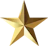 étoile dorée à 5 branches